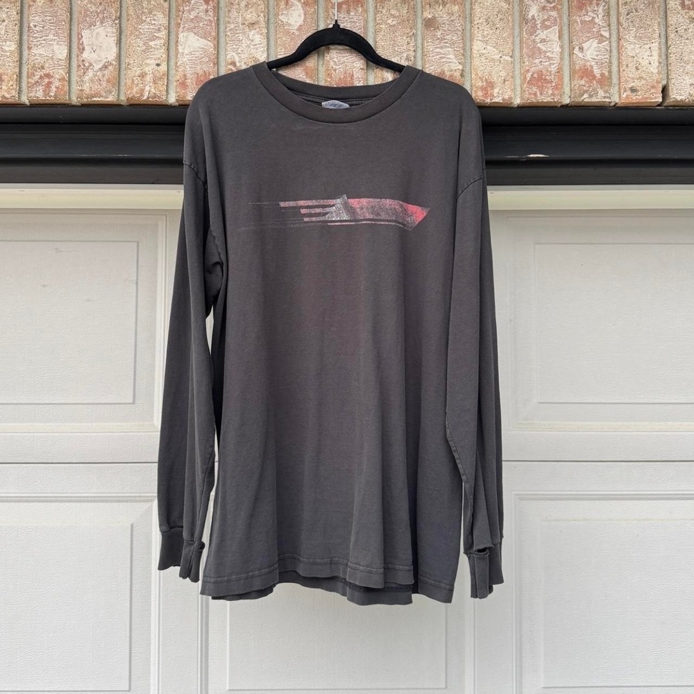 VINTAGE BLACK ADIDAS BLUR GRAPHIC LONG SLEEVE